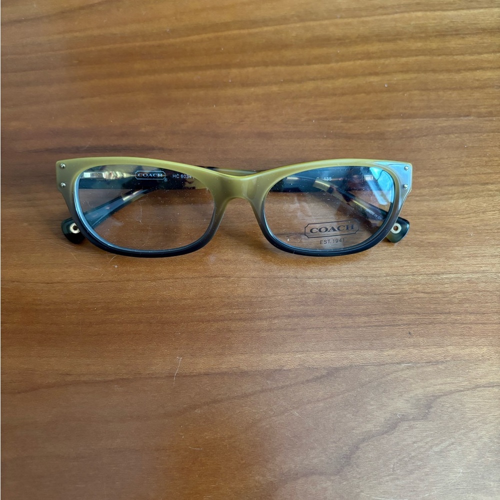 NWOT Coach New York Topaz Yellow Gradient Prescription Women's Glasses Frames